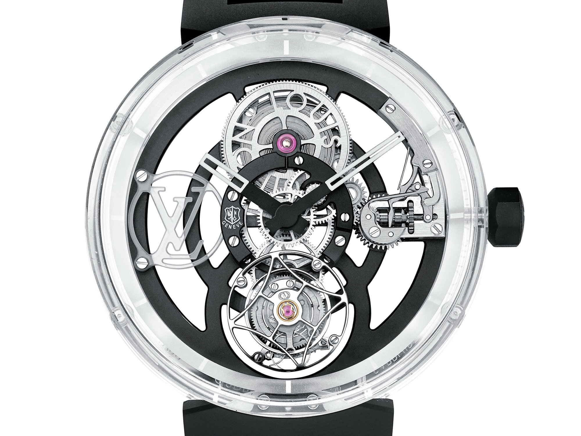 Louis Vuitton Tambour Moon Flying Tourbillon skeleton dial