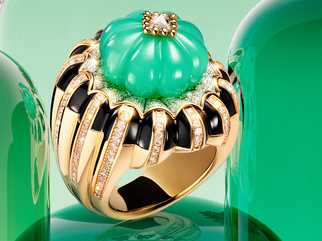 Cartier Fruity Juicy Fruit Tips Ring chrysoprase and diamonds