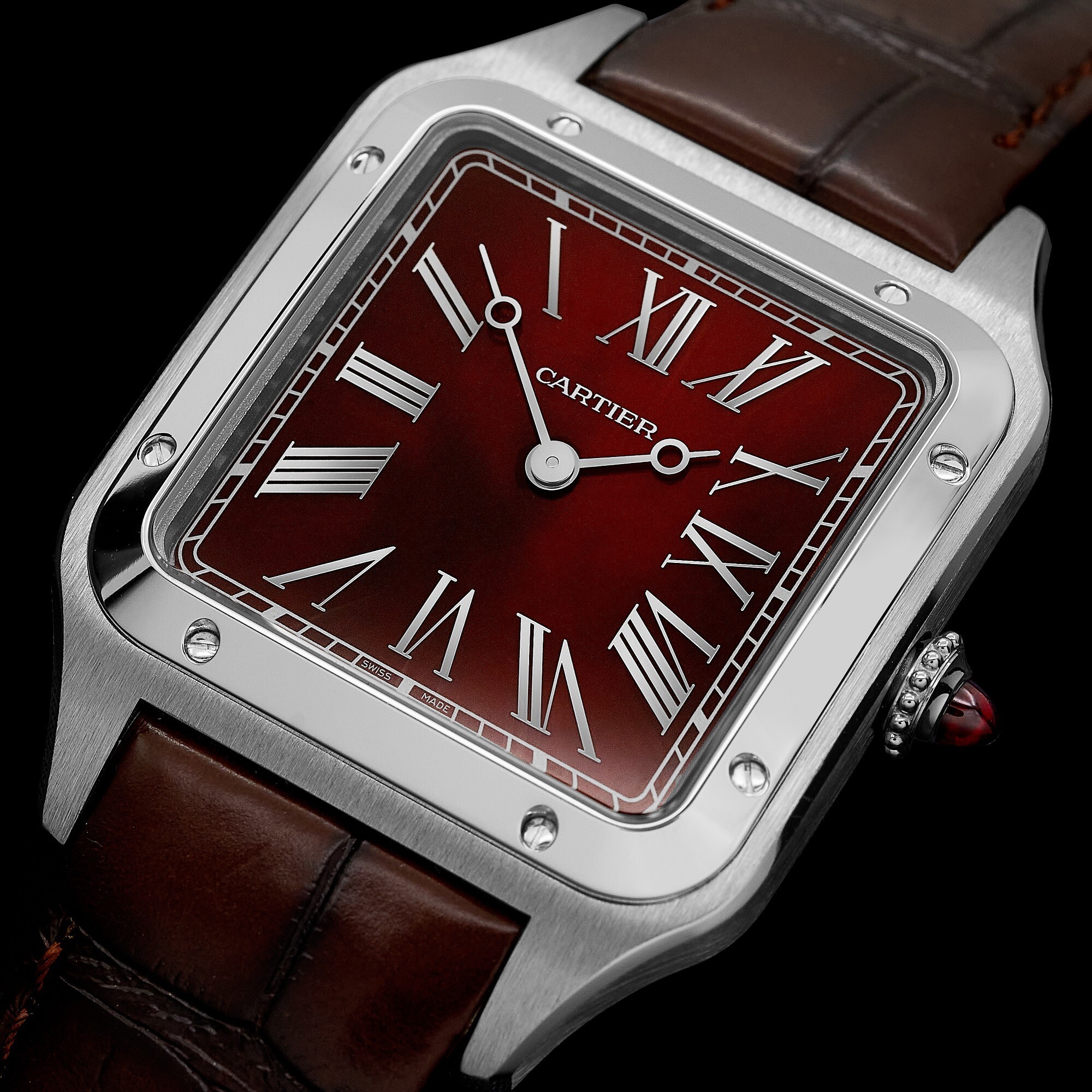 Cartier Santos-Dumont Rewind watch with platinum case