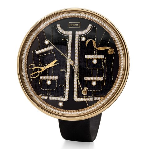Chanel Mademoiselle Privé Piqué-Aiguilles Décor Tweed jewelry watch