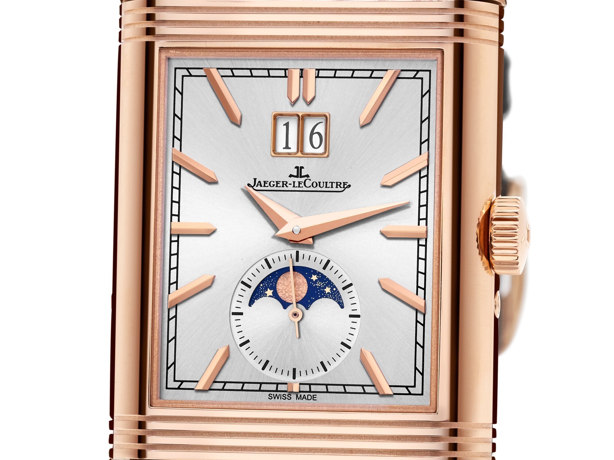 Jaeger-LeCoultre Reverso Tribute Nonantième moonphase detail