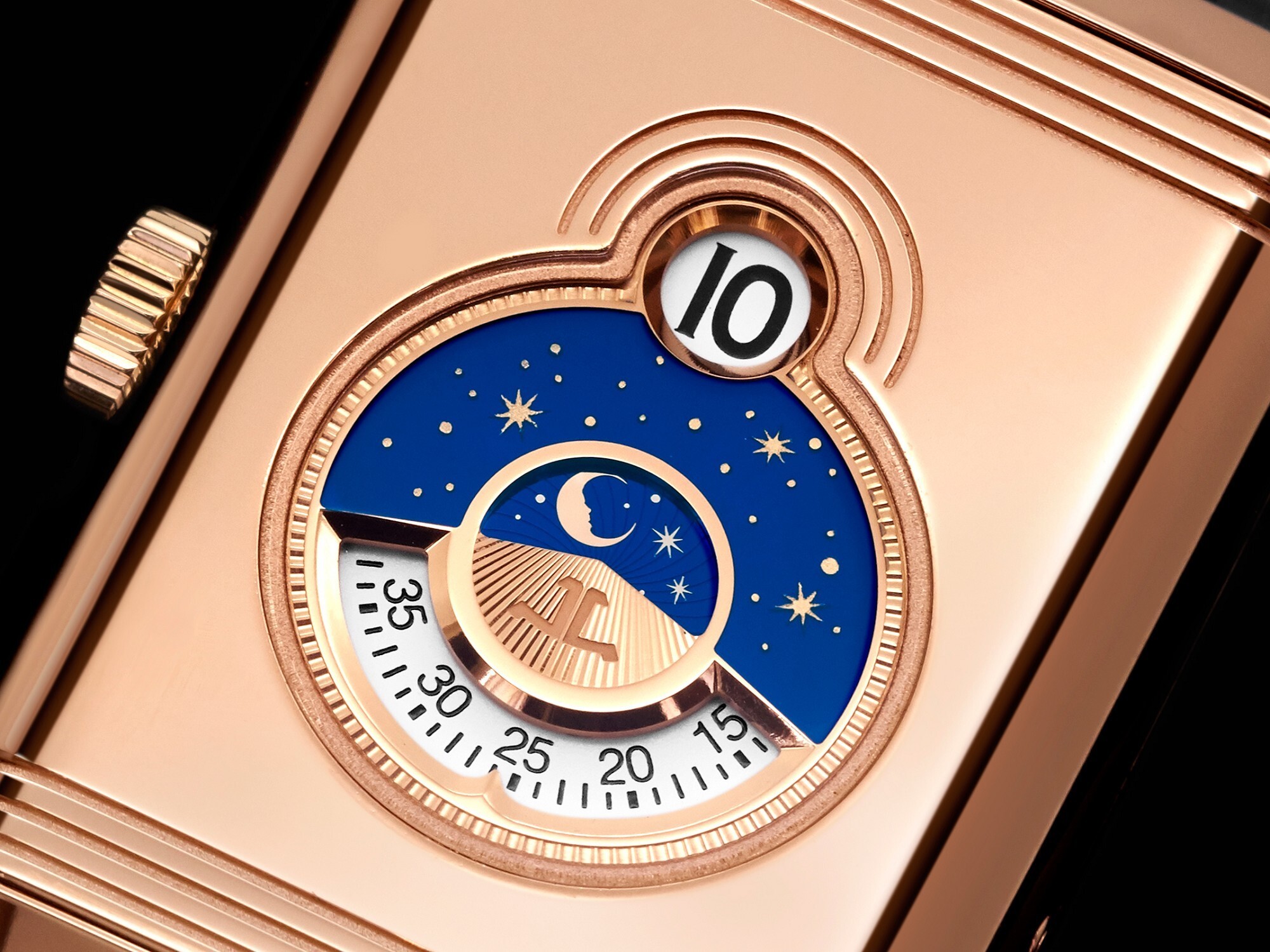 Jaeger-LeCoultre Reverso Tribute Nonantième jumping hour display