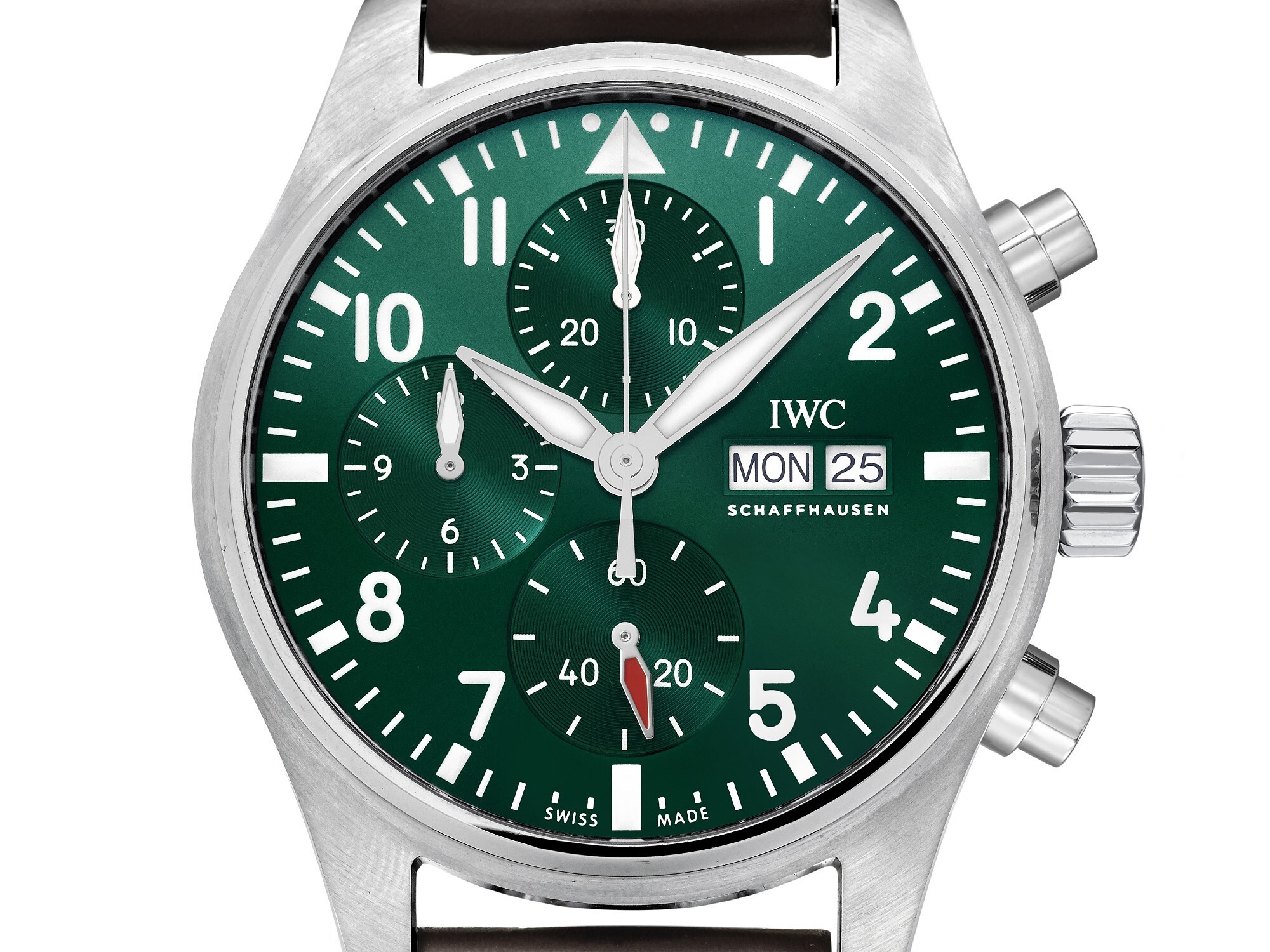 IWC Pilot’s Watch Chronograph Green Dial sunburst green dial