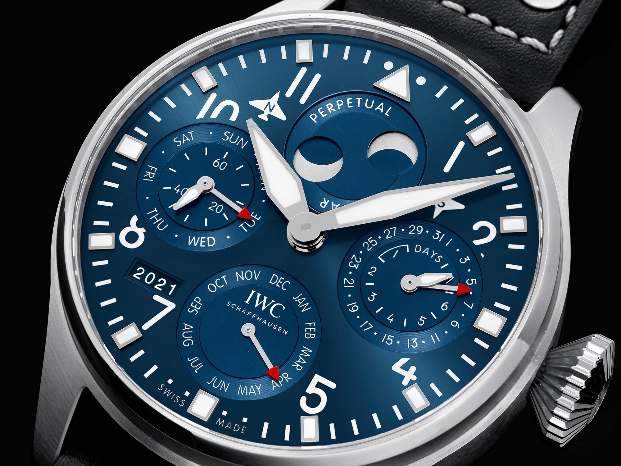 IWC Big Pilot’s Watch Perpetual Calendar moonphase and subdials