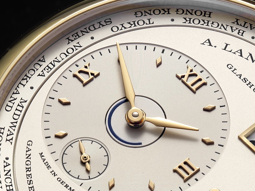 Lange 1 Time Zone dial layout
