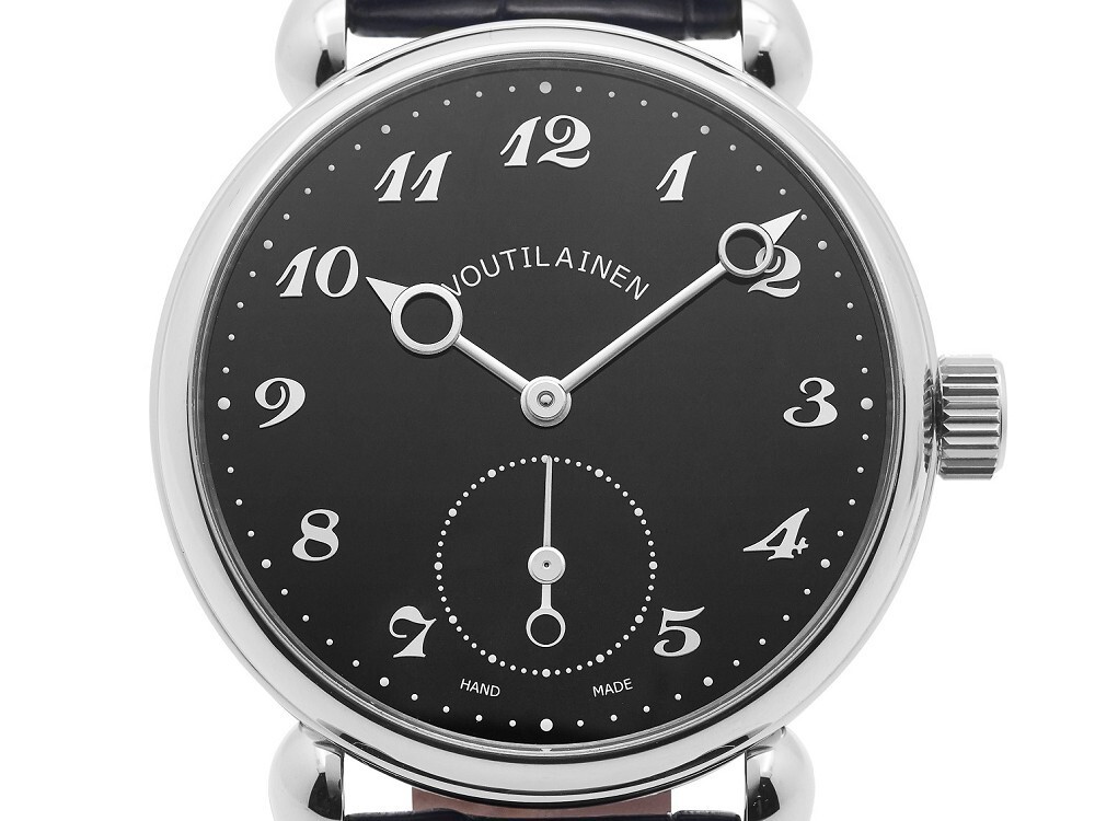 Voutilainen 28E Black Enamel Dial Watch Grand Feu enamel dial and Breguet hands