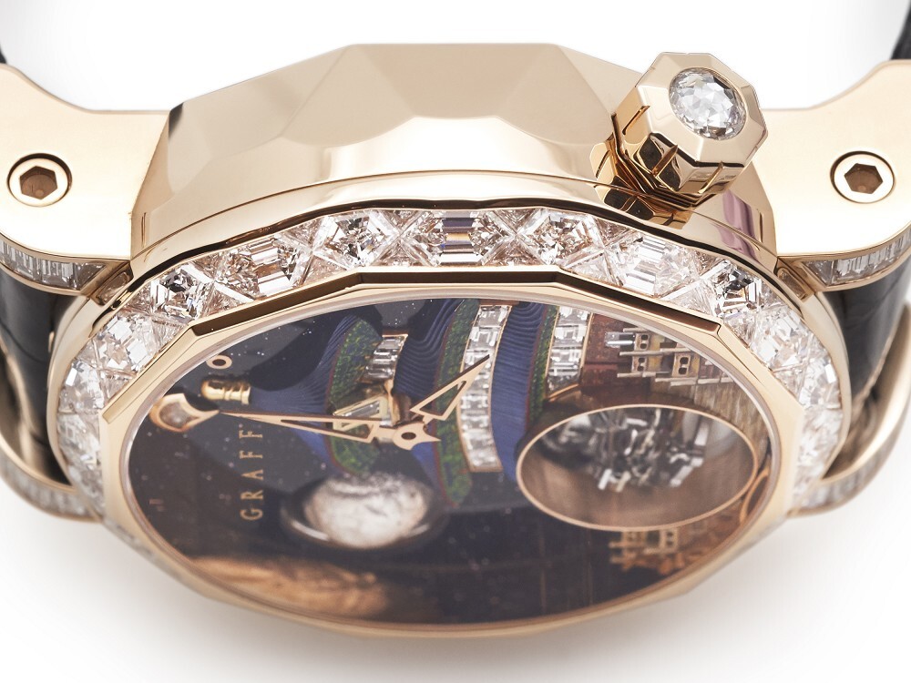 Graff GyroGraff diamond mosaic case detail