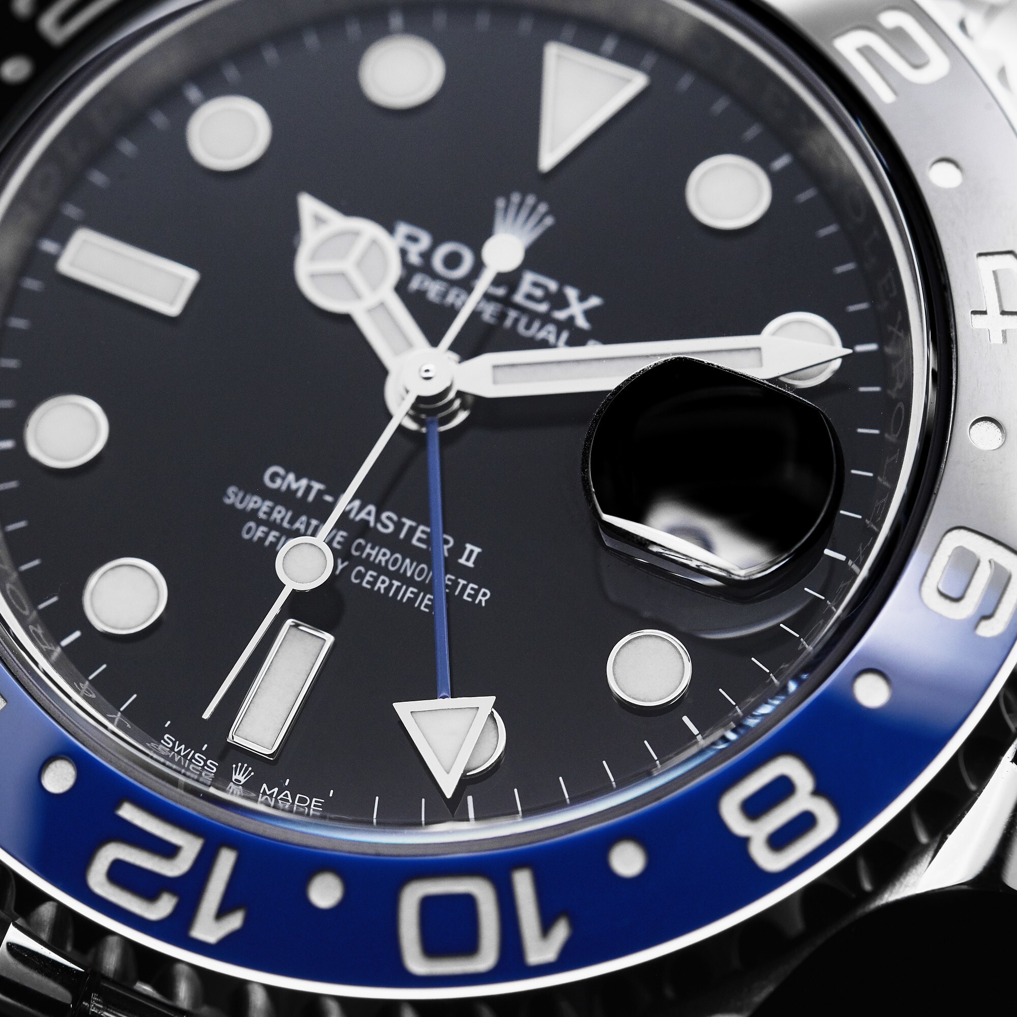 Rolex Batman case and crown