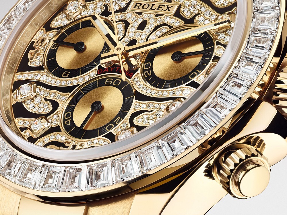 Rolex Daytona cheetah dial diamonds