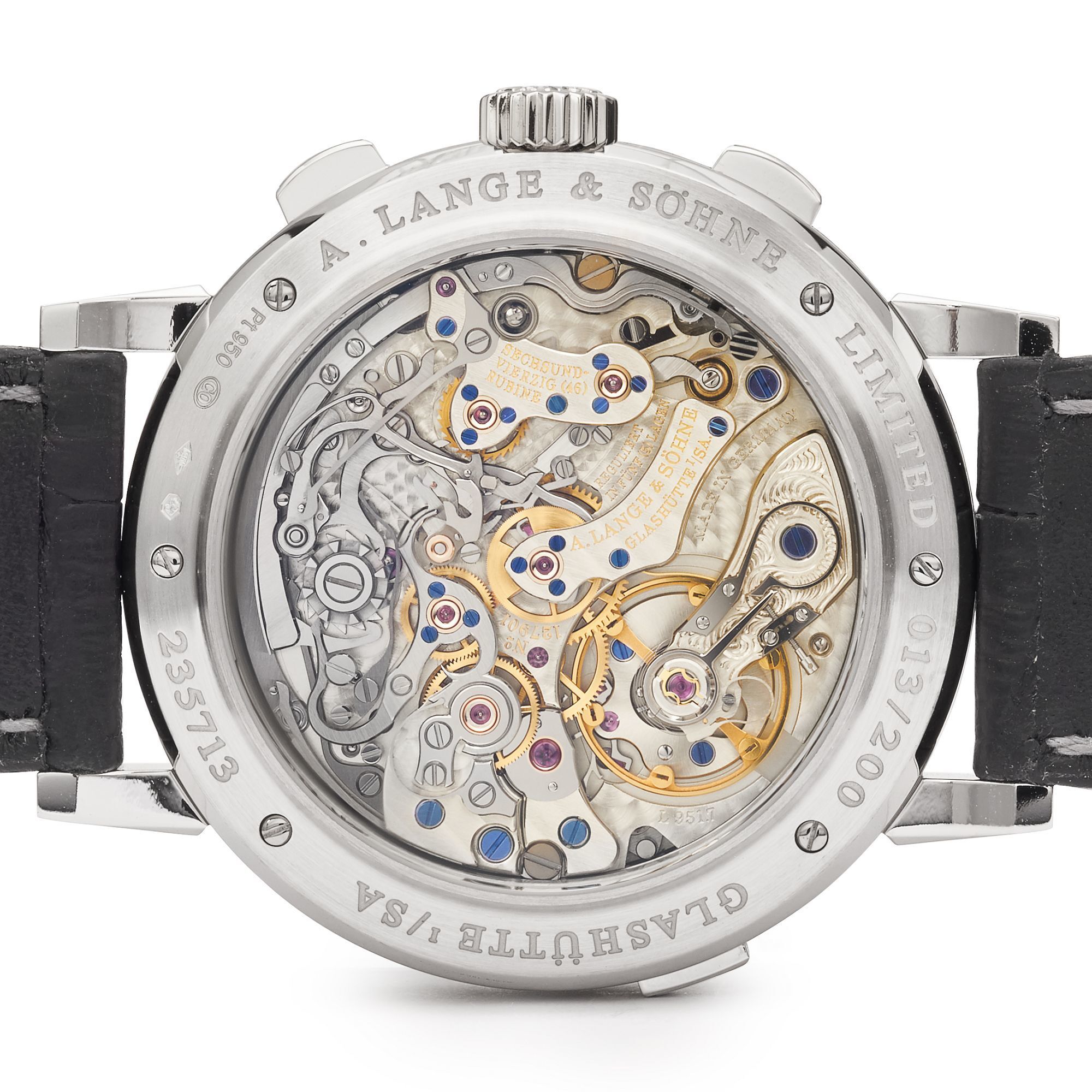 Datograph Up/Down Lumen flyback chronograph caseback view
