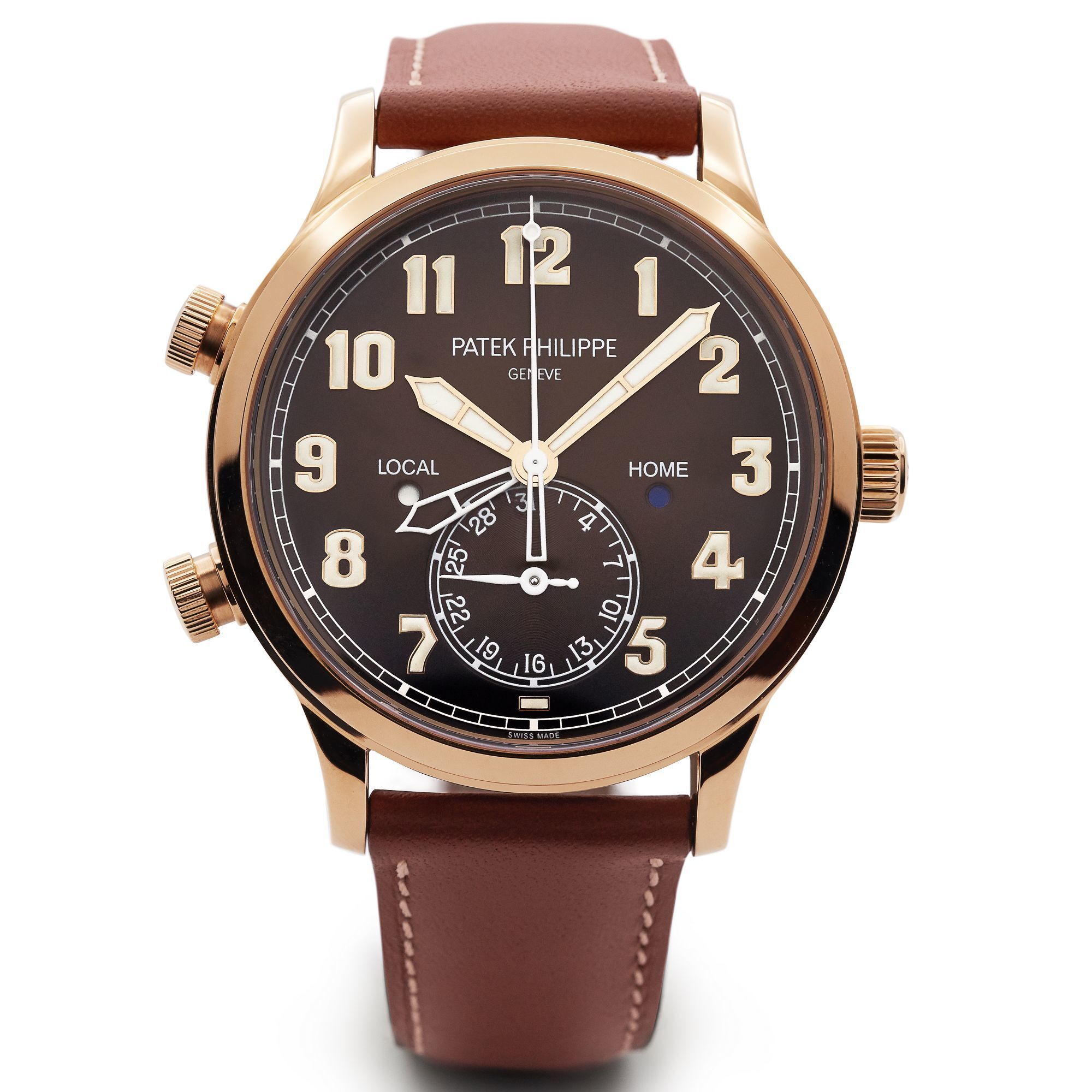 Patek Philippe 5524R-001 Calatrava Pilot Travel Time rose gold case