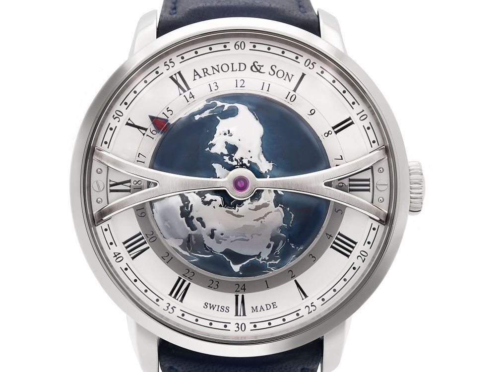 Arnold & Son Globetrotter World Time Watch detail