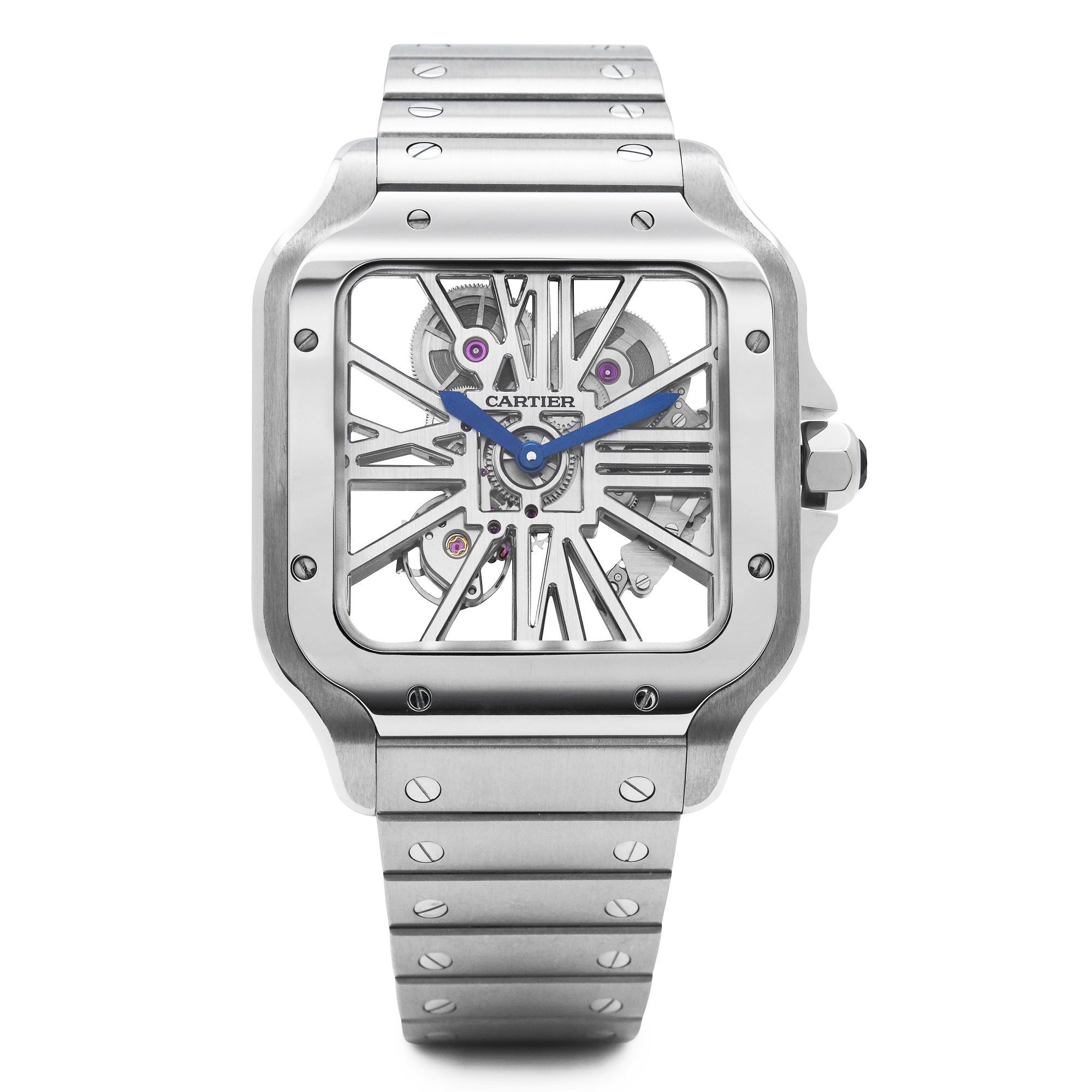 Cartier Santos de Cartier Skeleton macro