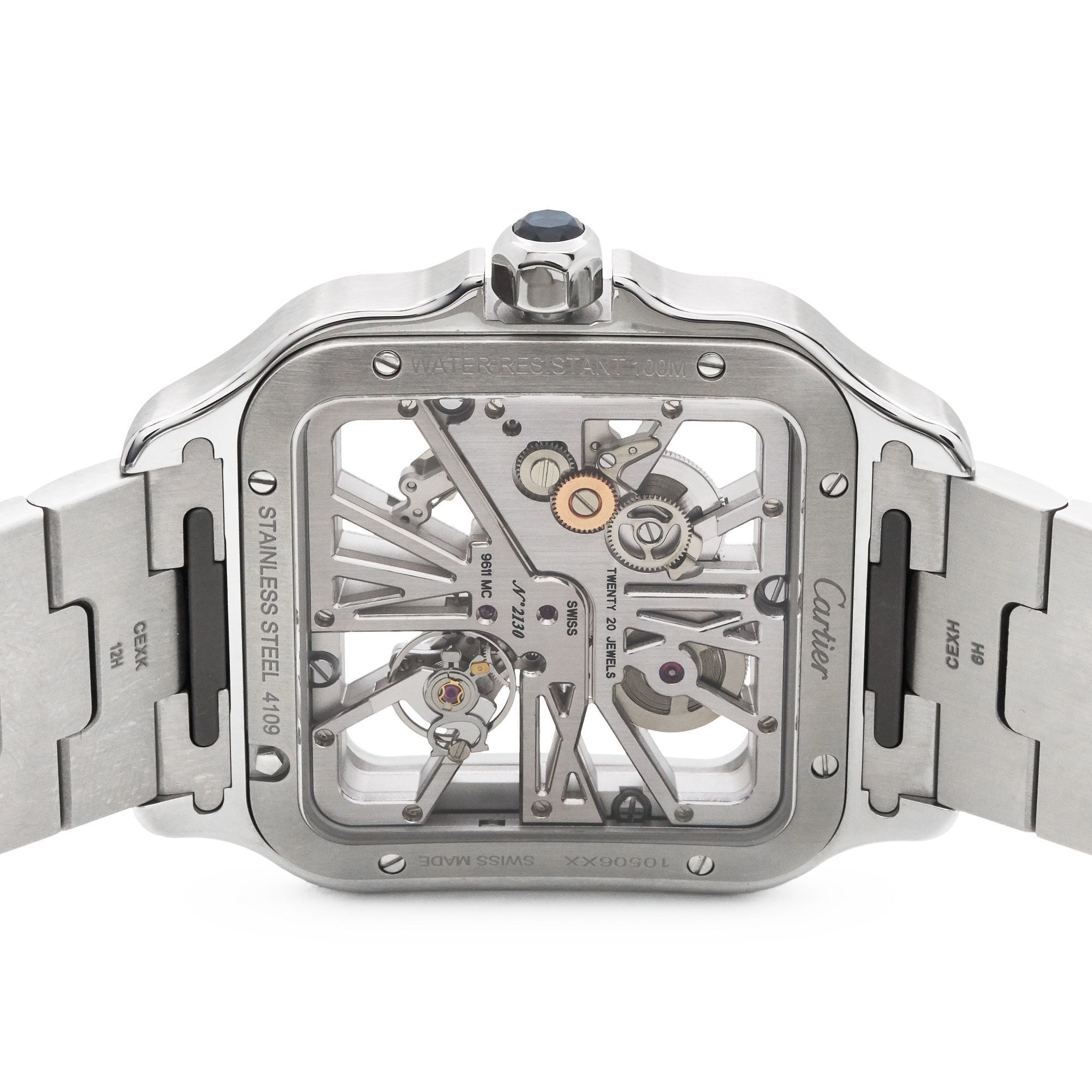 Cartier Santos de Cartier Skeleton movement view