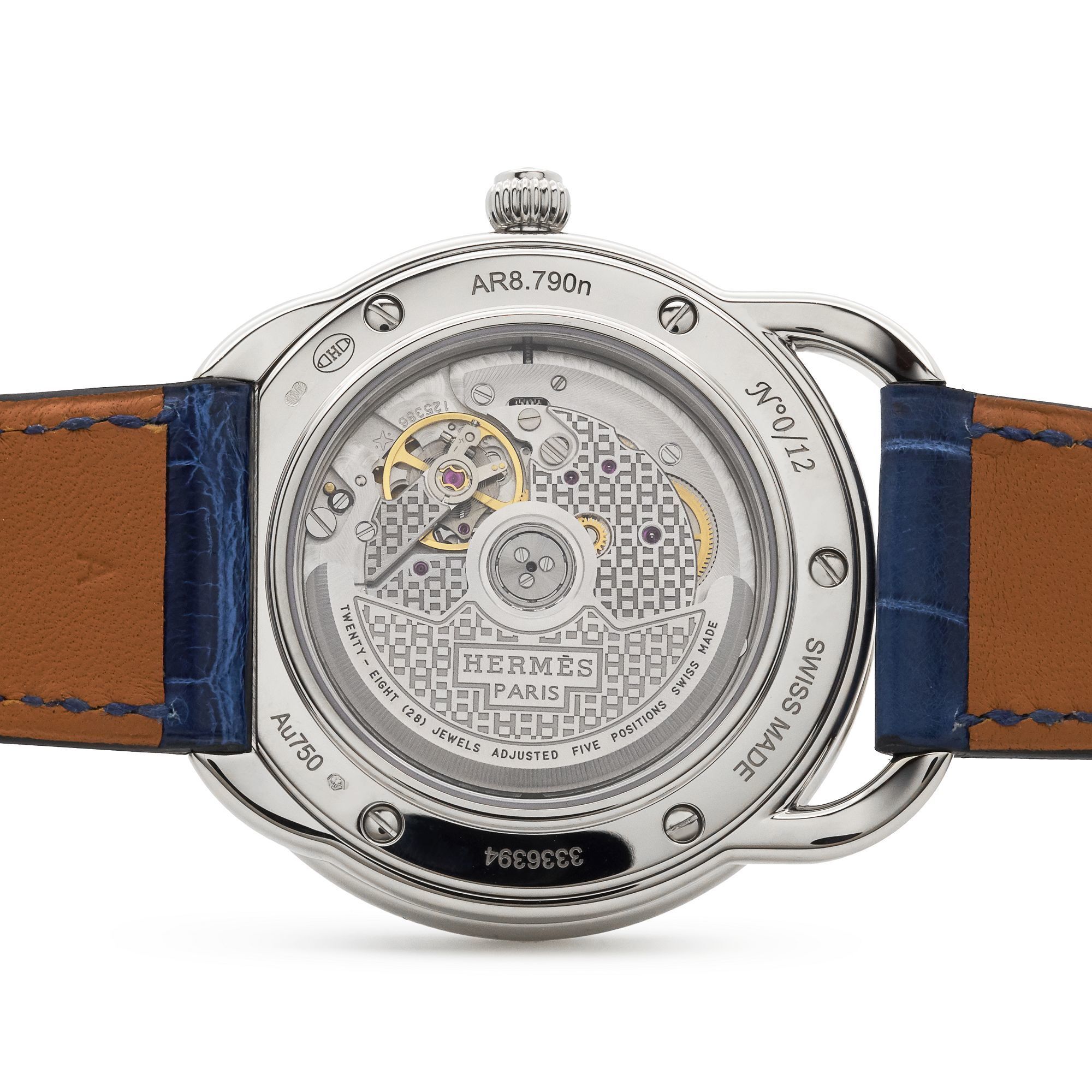 Hermès Arceau Mythique Phoenix Coloriages Watch artisan painting