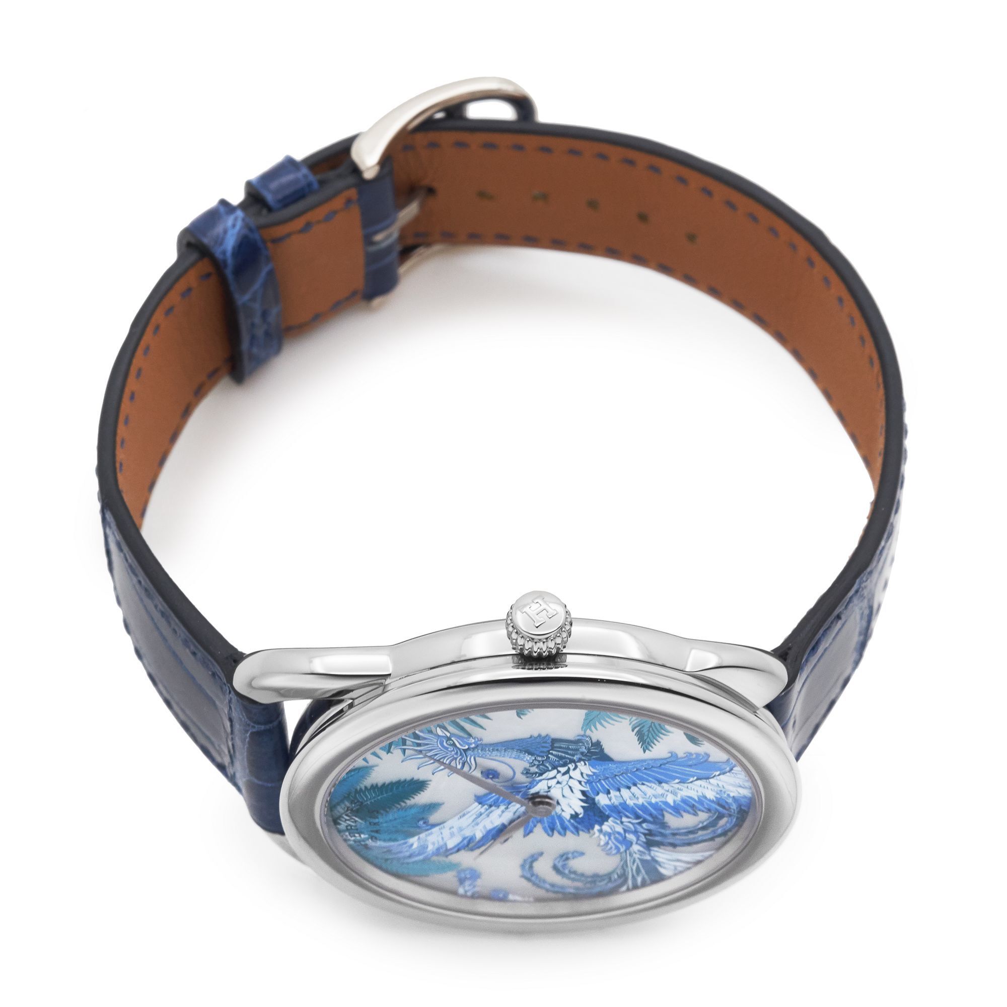 Hermès Arceau Mythique Phoenix Coloriages Watch craftsmanship detail