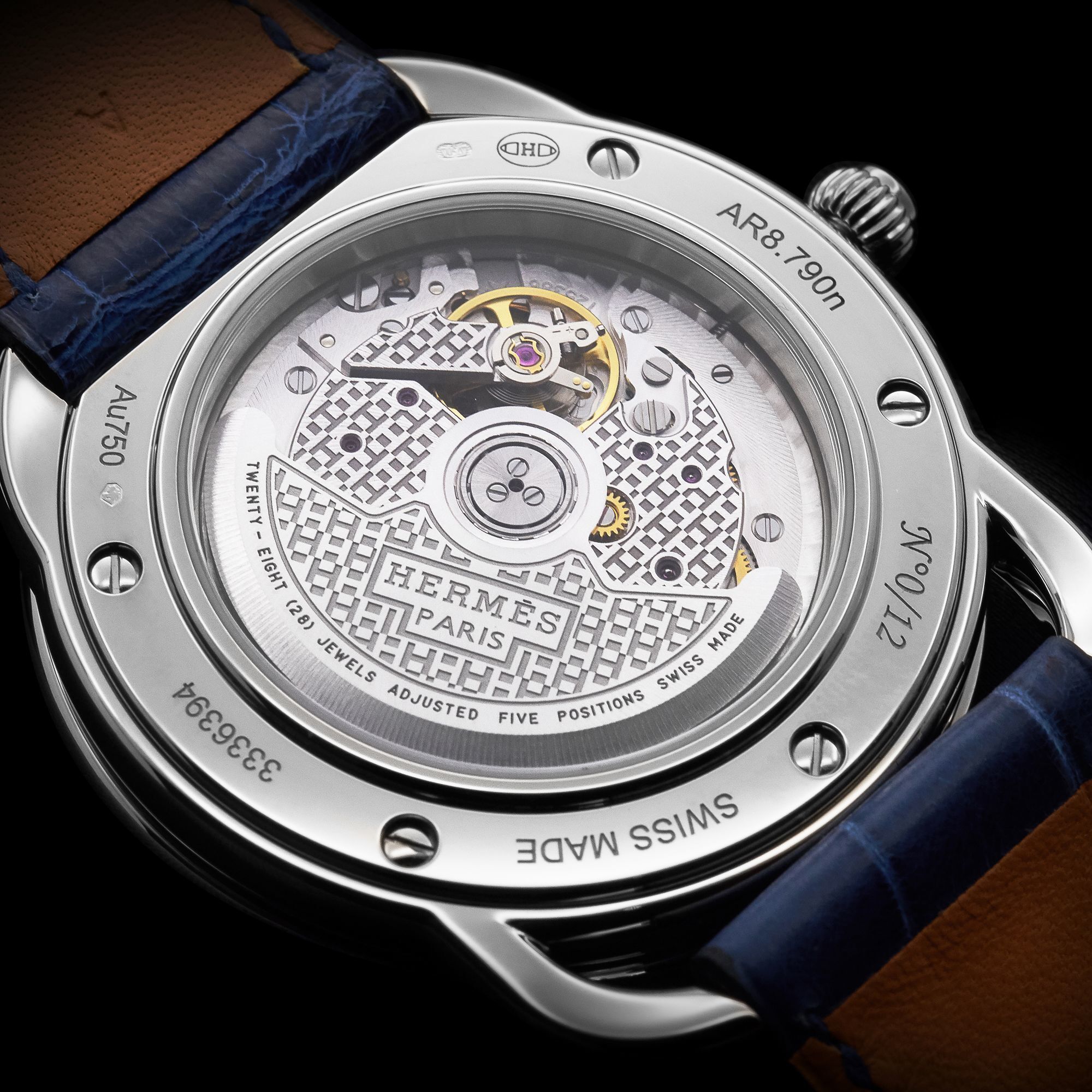 Hermès Arceau Mythique Phoenix Coloriages Watch strap and buckle