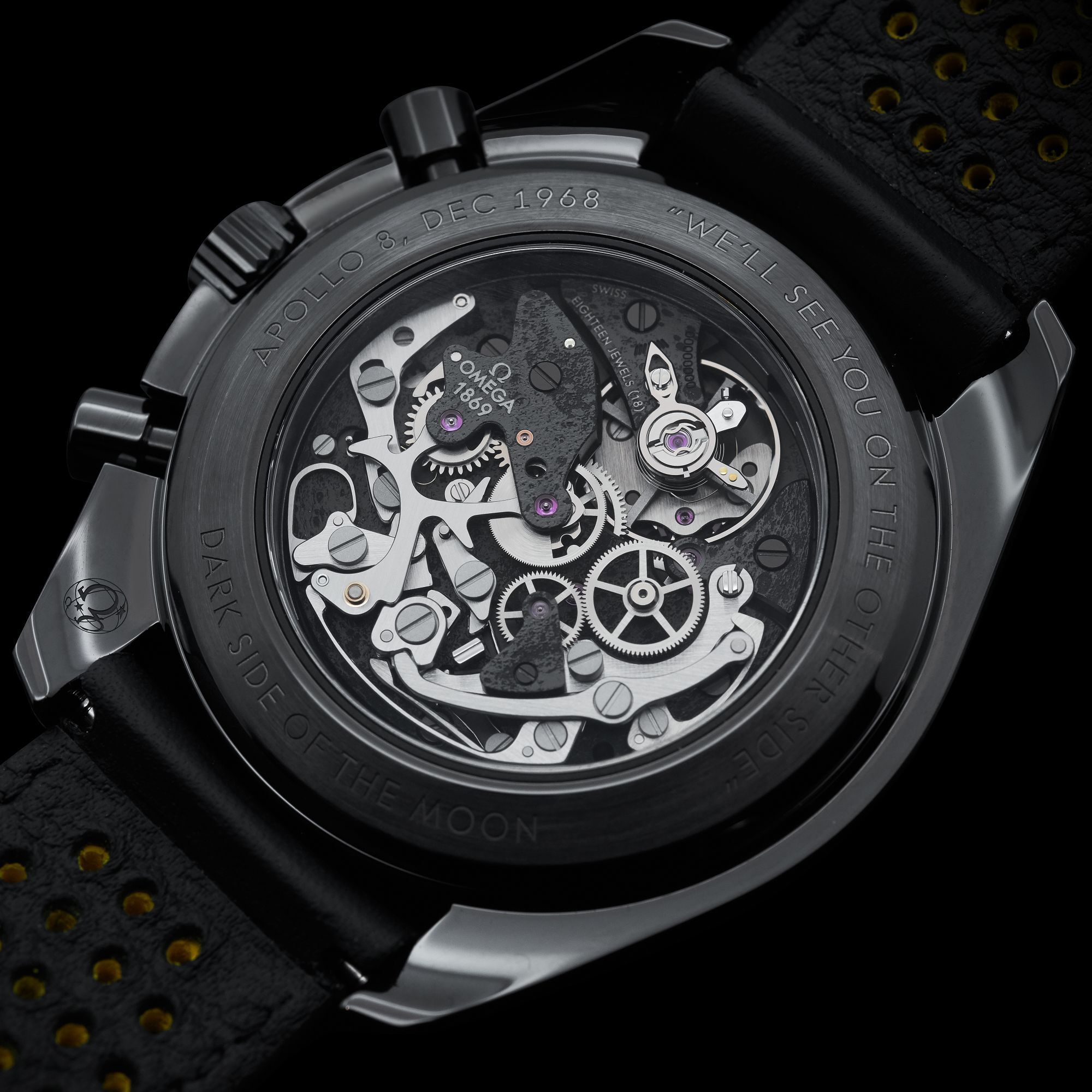 Omega Speedmaster Dark Side of the Moon Apollo 8 wrist shot