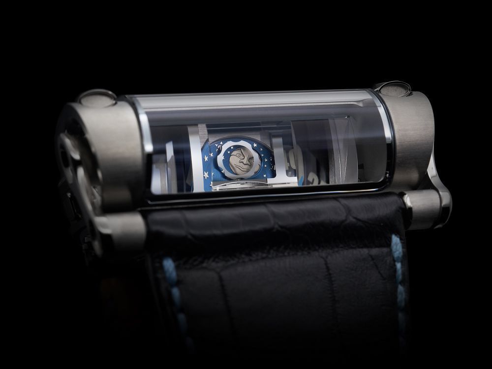 MB&F MoonMachine 2 Moon Phase Watch sapphire crystal