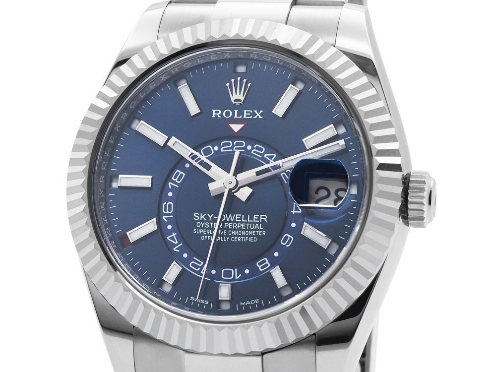 Rolex Oyster Perpetual Sky-Dweller Dual Time Watch Dial and Hands Design
