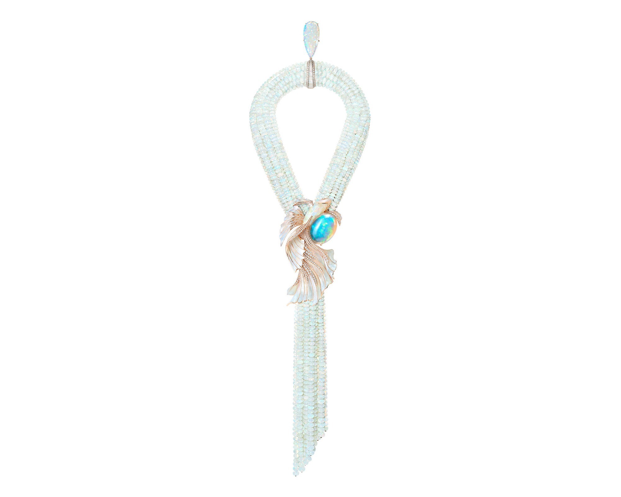 Boucheron Opalescence White Opal Necklace Close-up