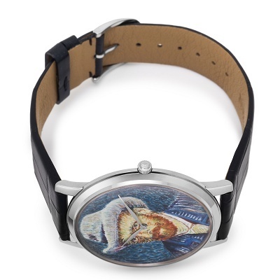 Jaeger-LeCoultre Master Ultra Thin 1907 WG Van Gogh Enamel Dial Watch
