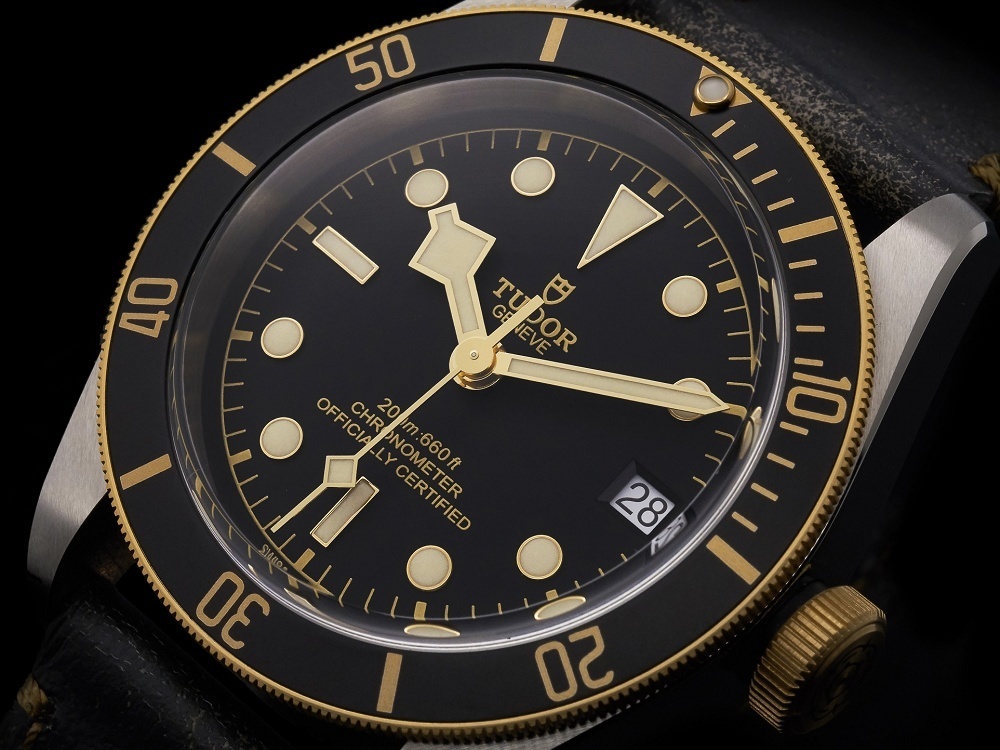 Tudor Heritage Black Bay S&G gold bezel and black dial