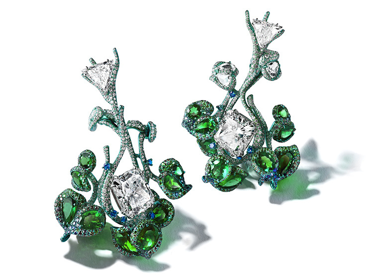 CINDY CHAO Morning Dew Green Vine Earrings
