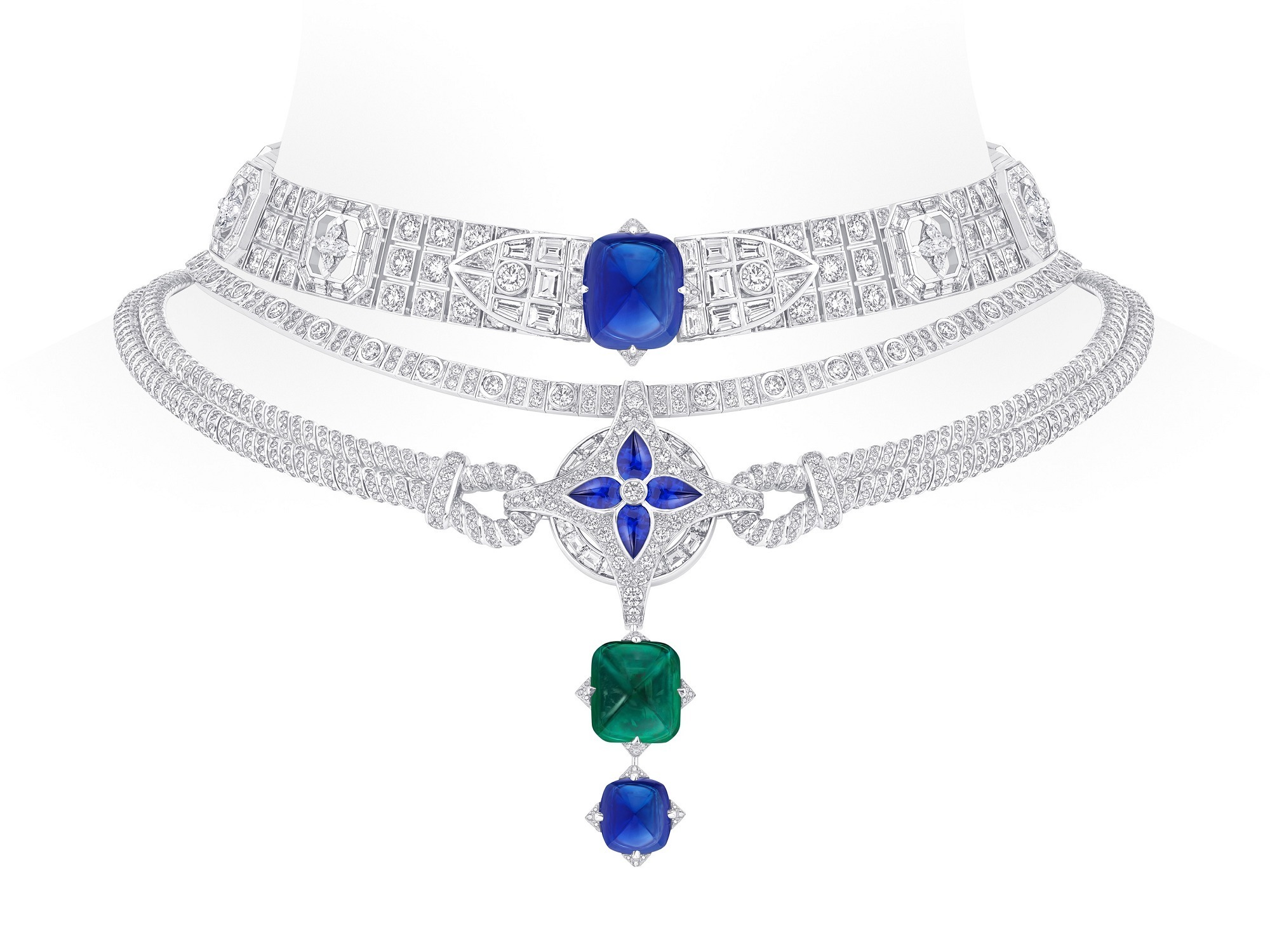 Louis Vuitton Le Mythe Sapphire Jewelry Set close-up