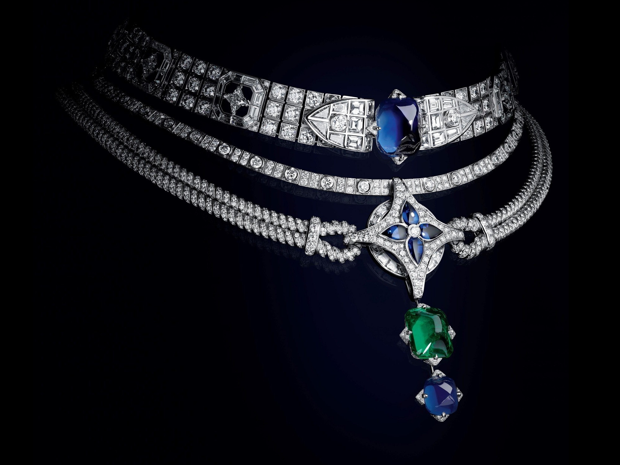 Louis Vuitton Le Mythe Sapphire Jewelry Set necklace design