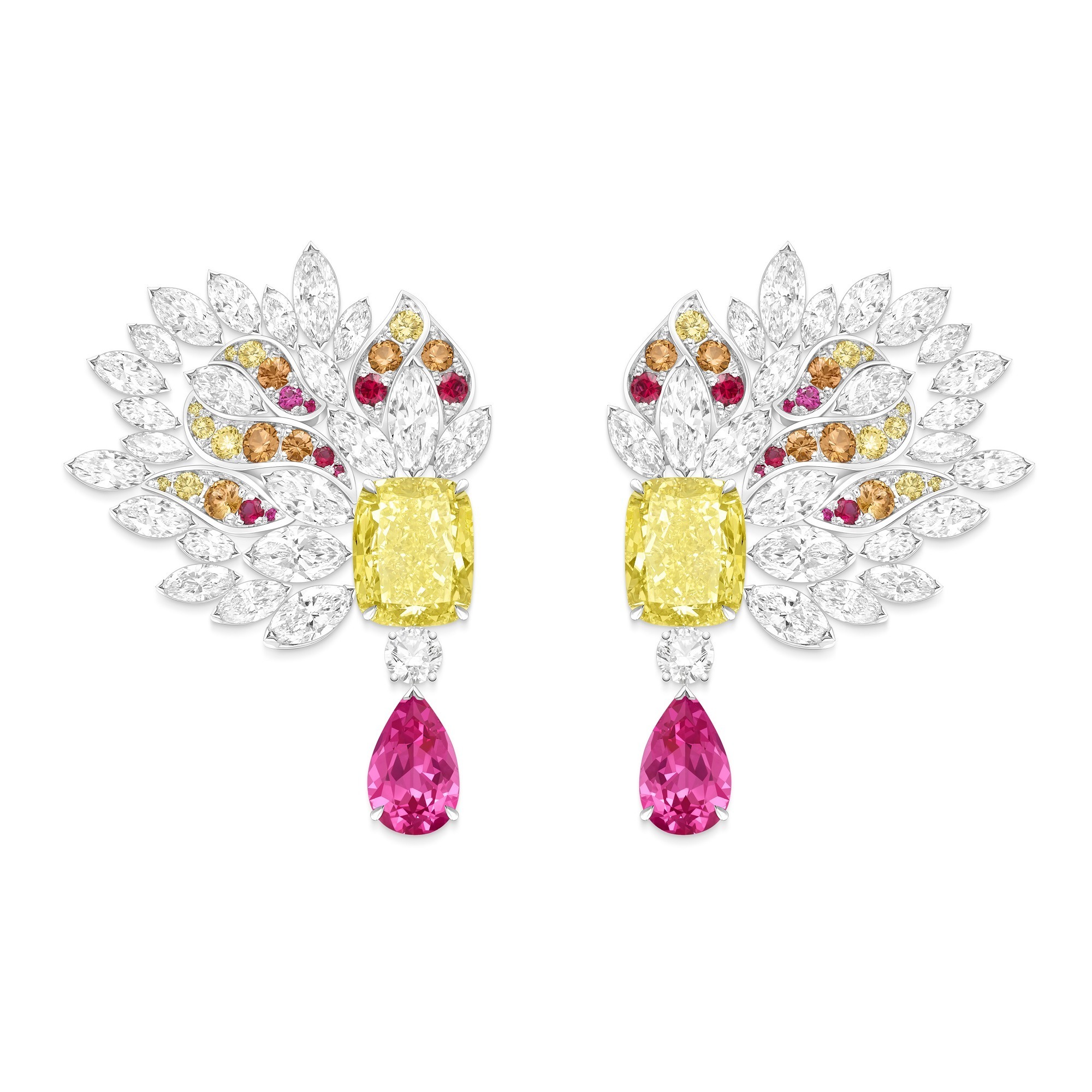 Piaget Extraordinary Light yellow diamond earrings craftsmanship