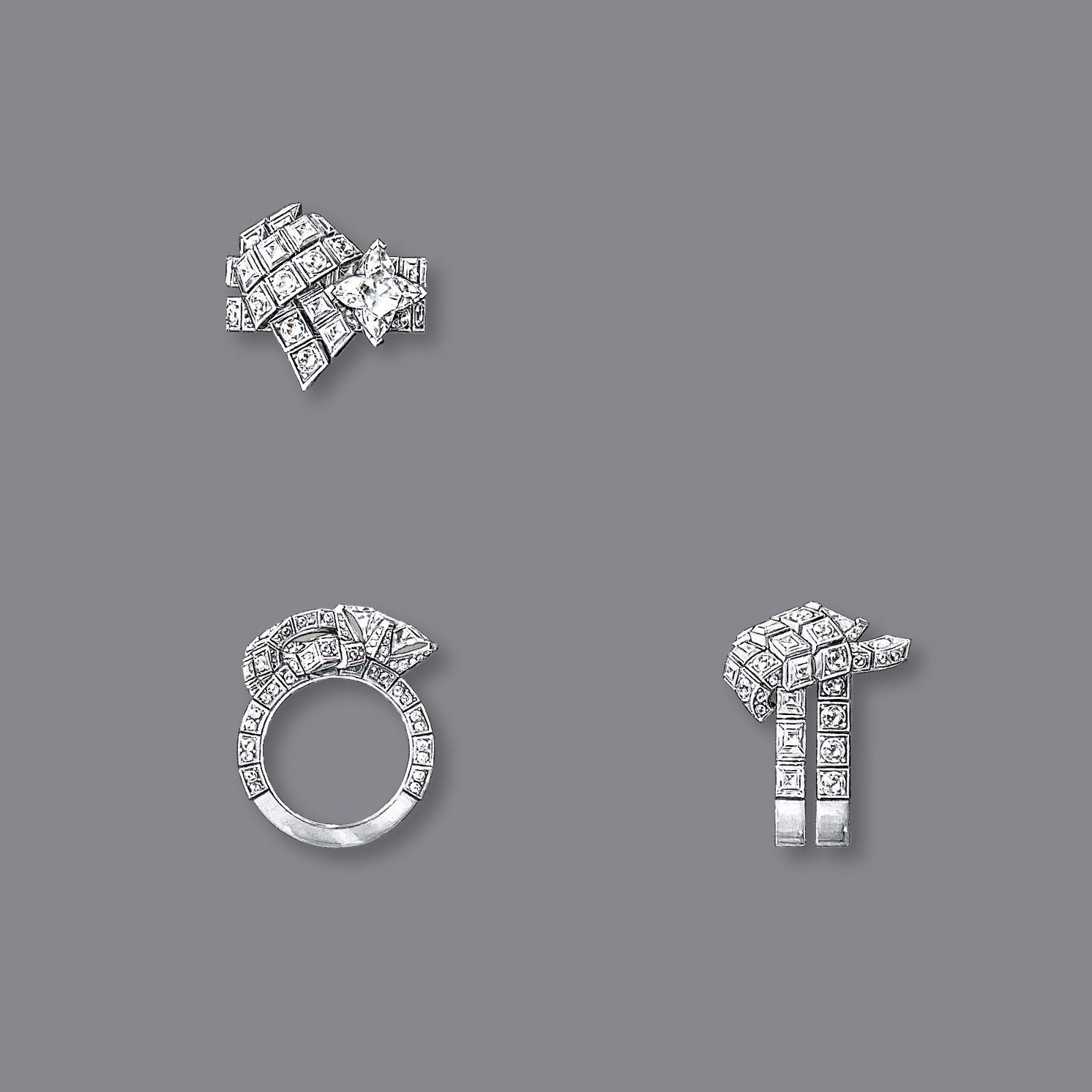 Louis Vuitton La Star du Nord diamond ring profile angle