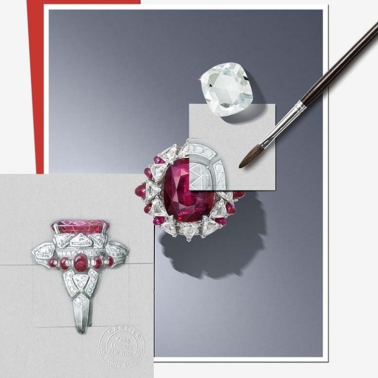 Cartier Phaan Ruby Ring details