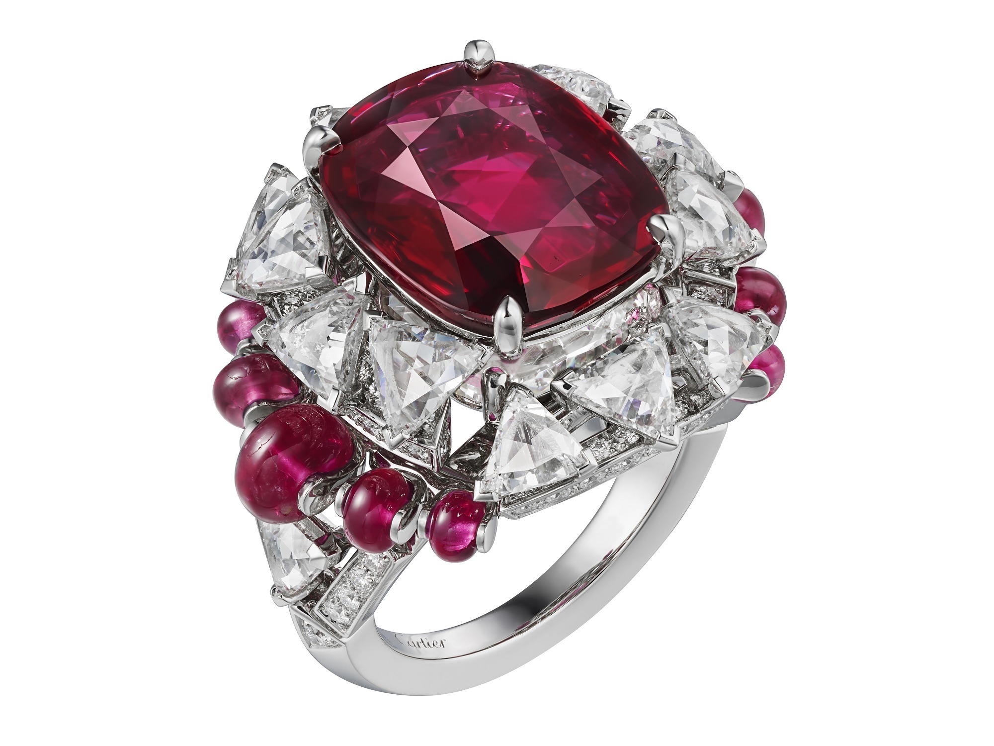 Cartier Phaan Ruby Ring faceting