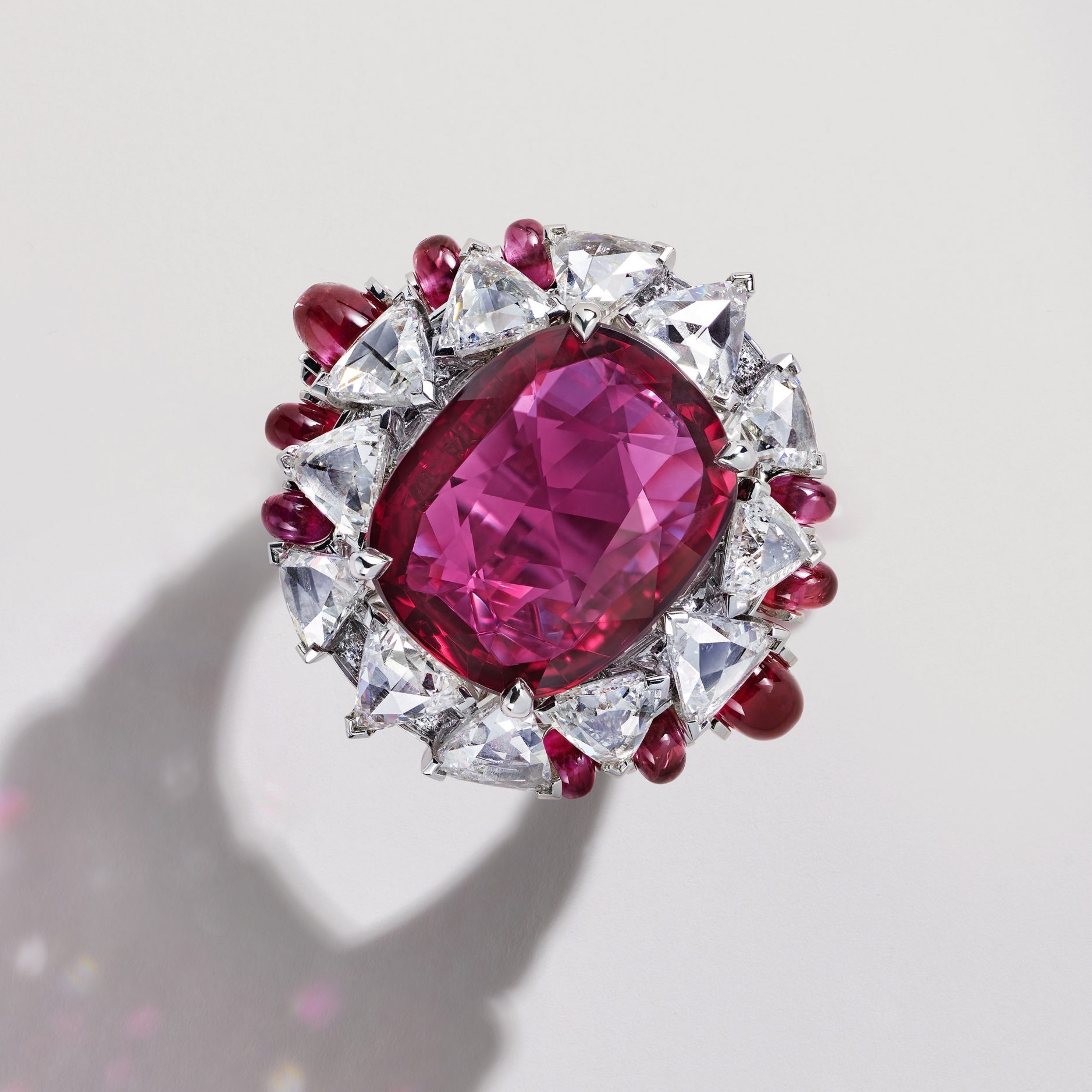 Cartier Phaan Ruby Ring reflections