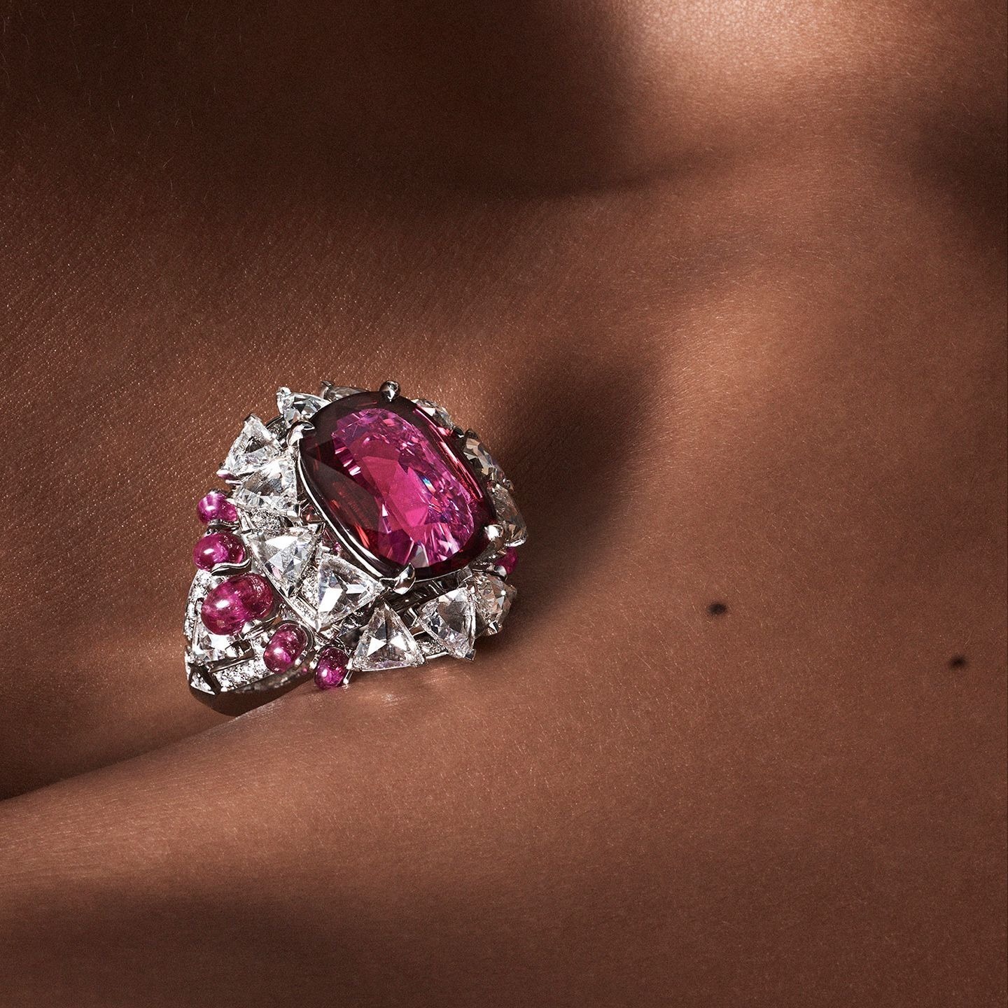 Cartier Phaan Ruby Ring top angle