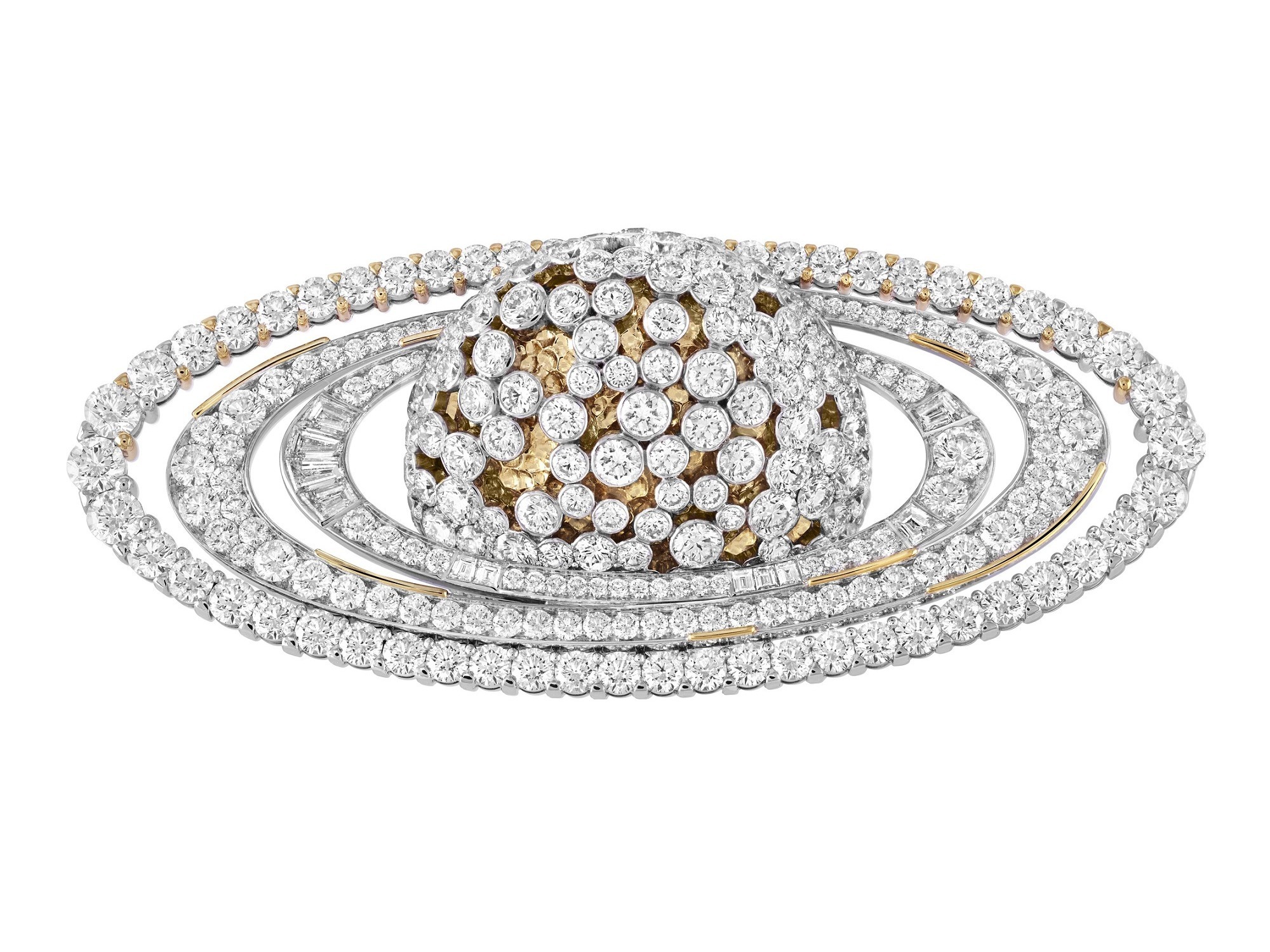 Van Cleef & Arpels Saturn brooch details