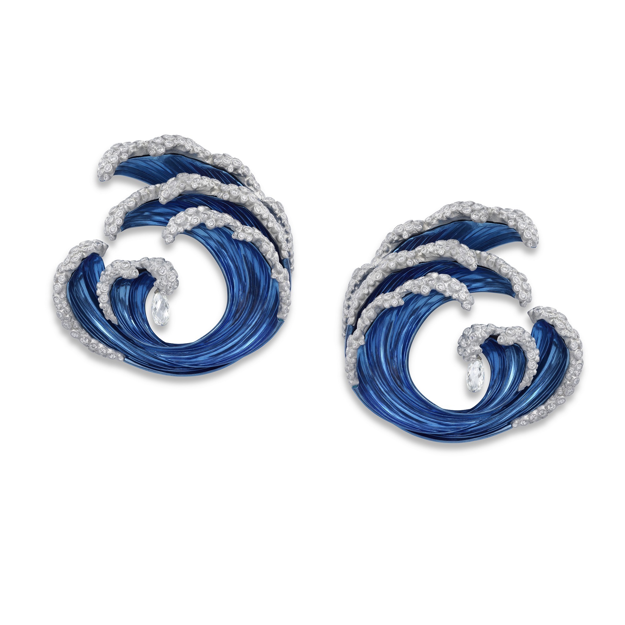 Chopard Water titanium ring wave textures