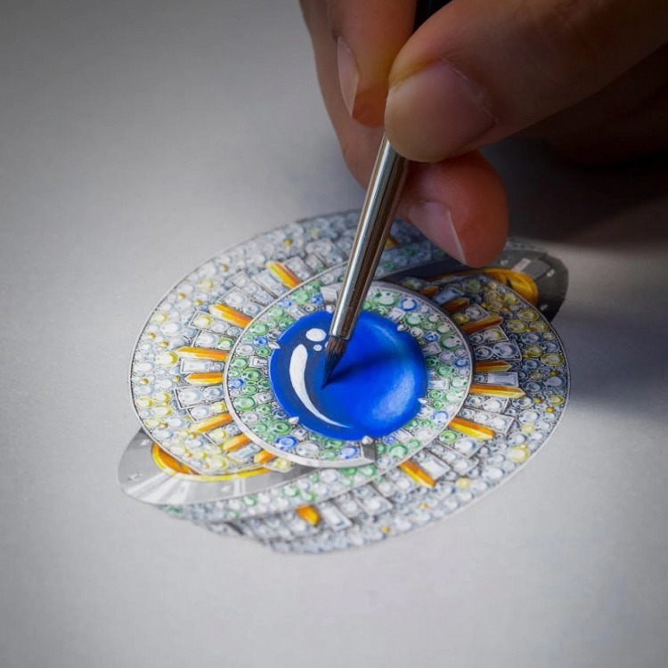 Van Cleef & Arpels Sentier d'Etoiles Sapphire Bracelet detail angle
