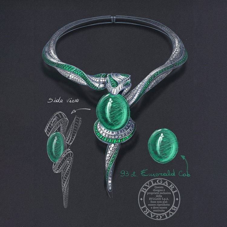 BVLGARI Hypnotic Emerald Necklace emerald details