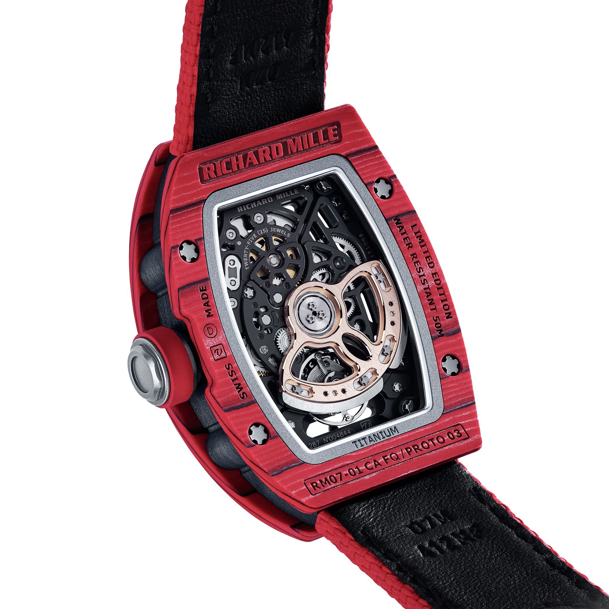 Richard Mille RM 07-01 Racing Red wrist presence