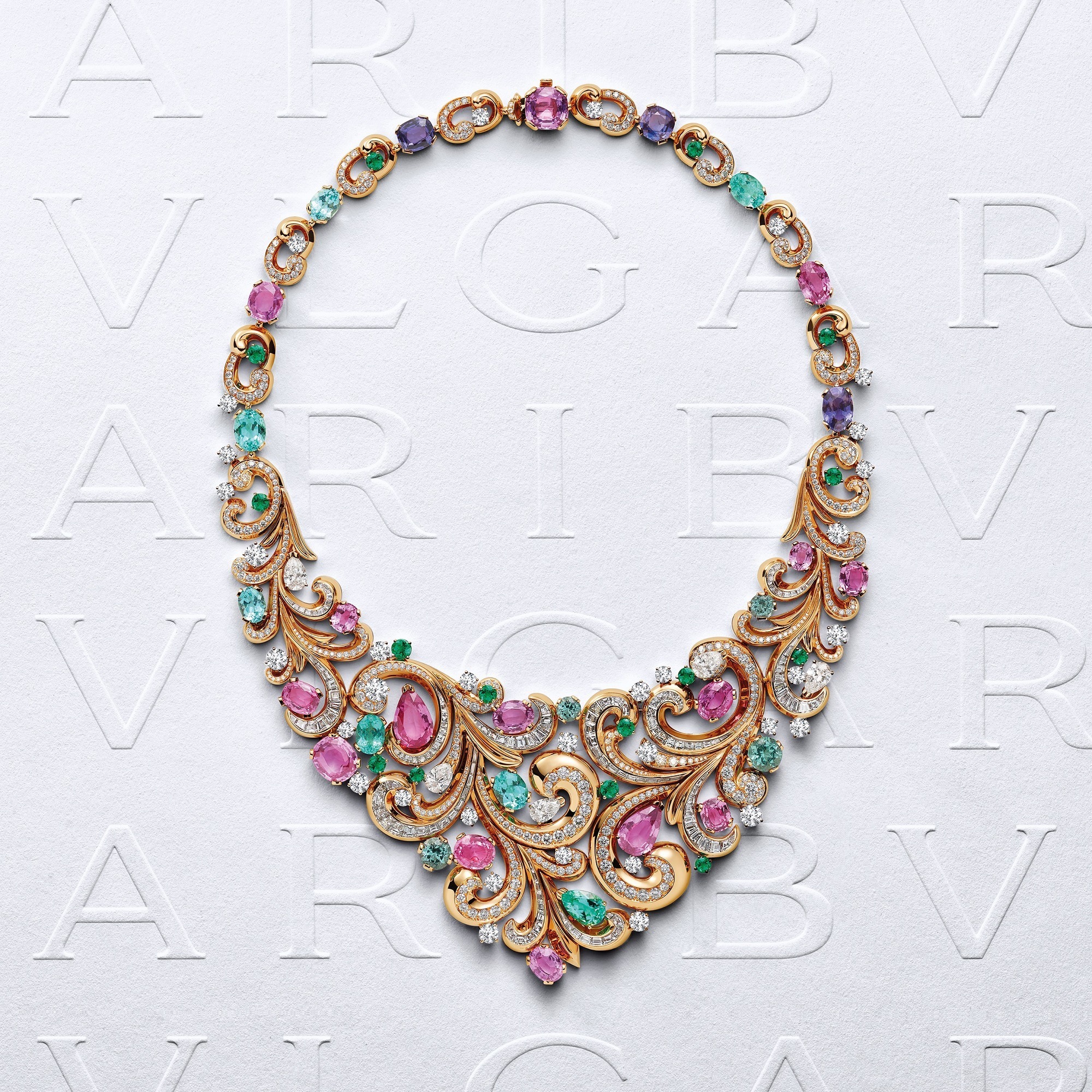 BVLGARI Lady Arabesque necklace on display
