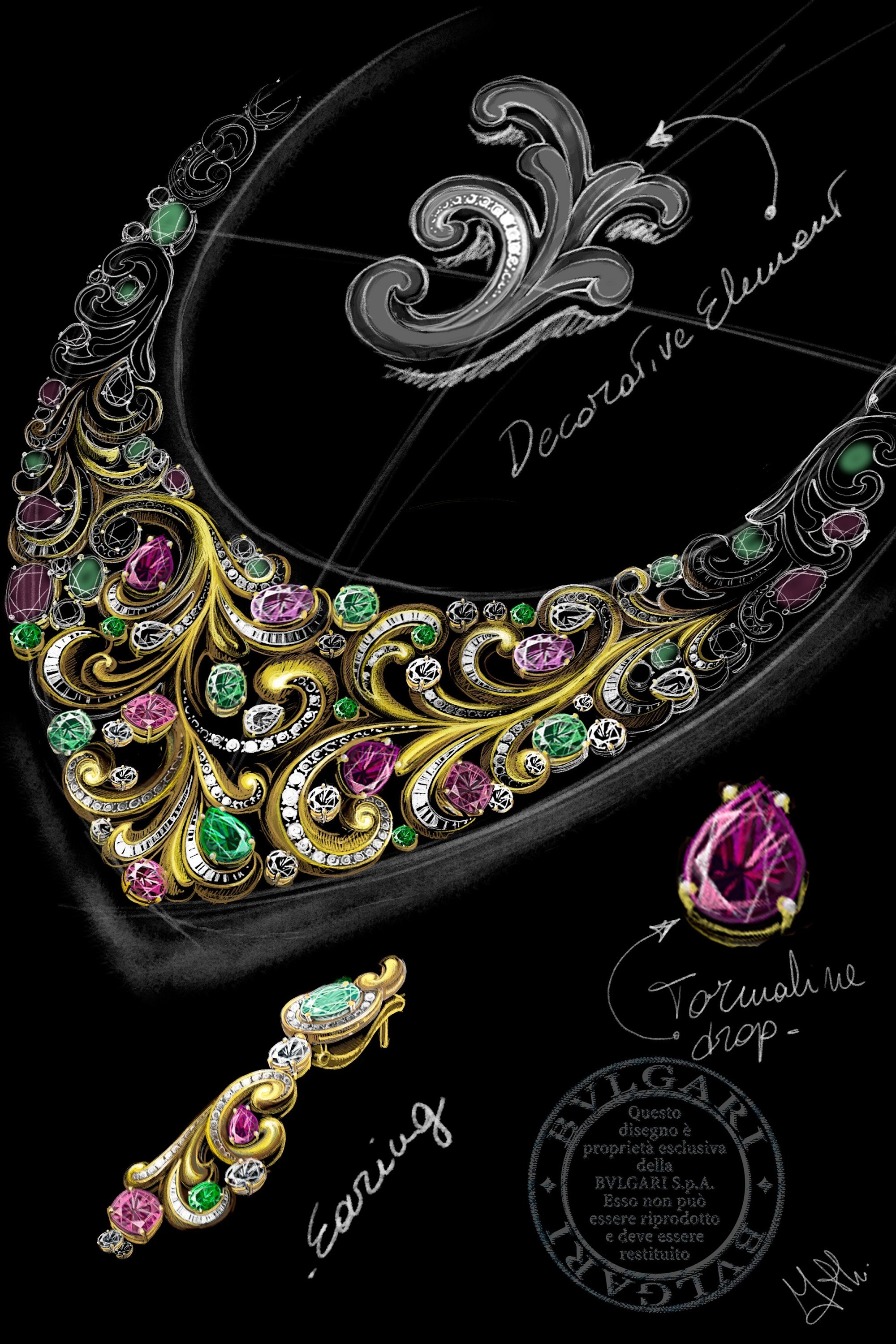 Lady Arabesque jewelry details