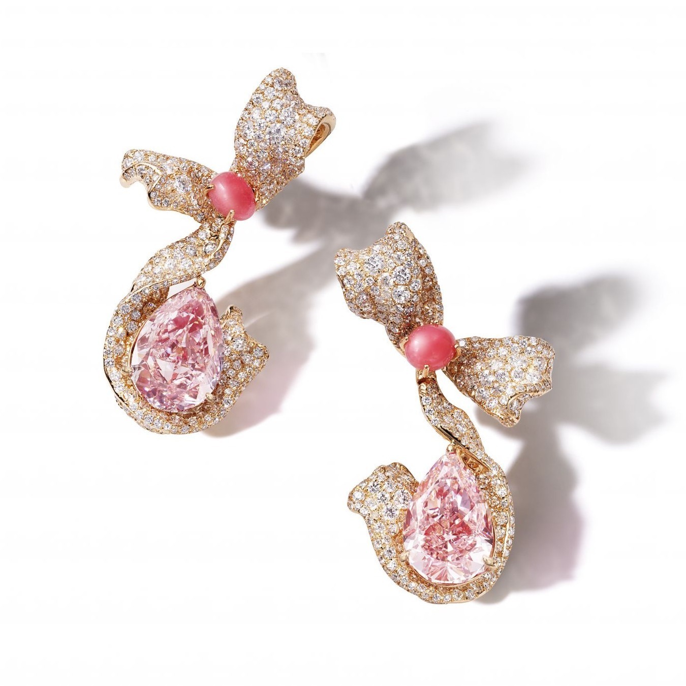 Back view of ribbon earring craftsmanship