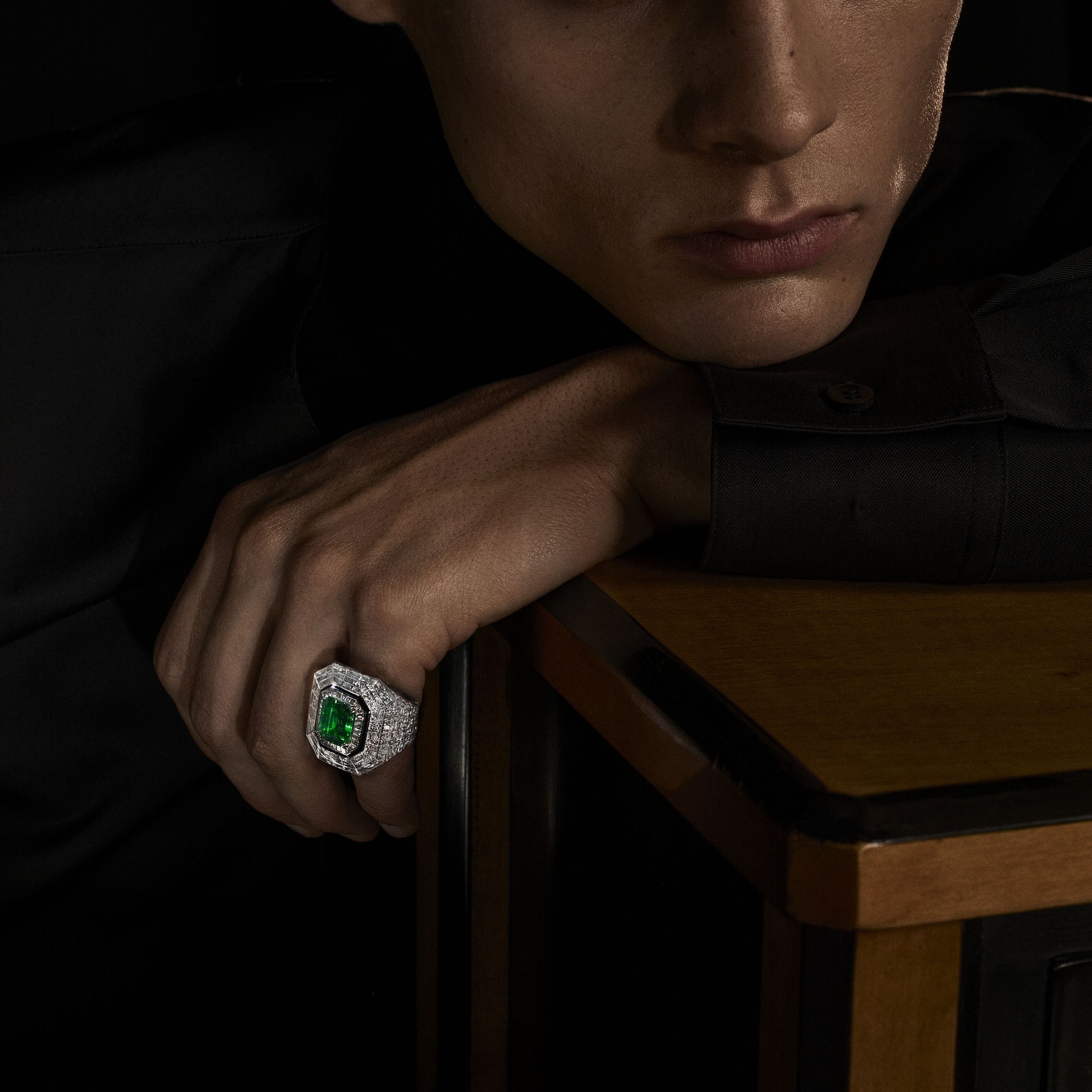 Boucheron Chevalière Émeraude Ring