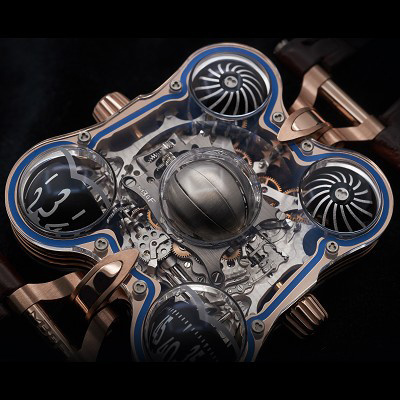 MB&F HM6 Sapphire Vision Tourbillon main cabin and flying tourbillon