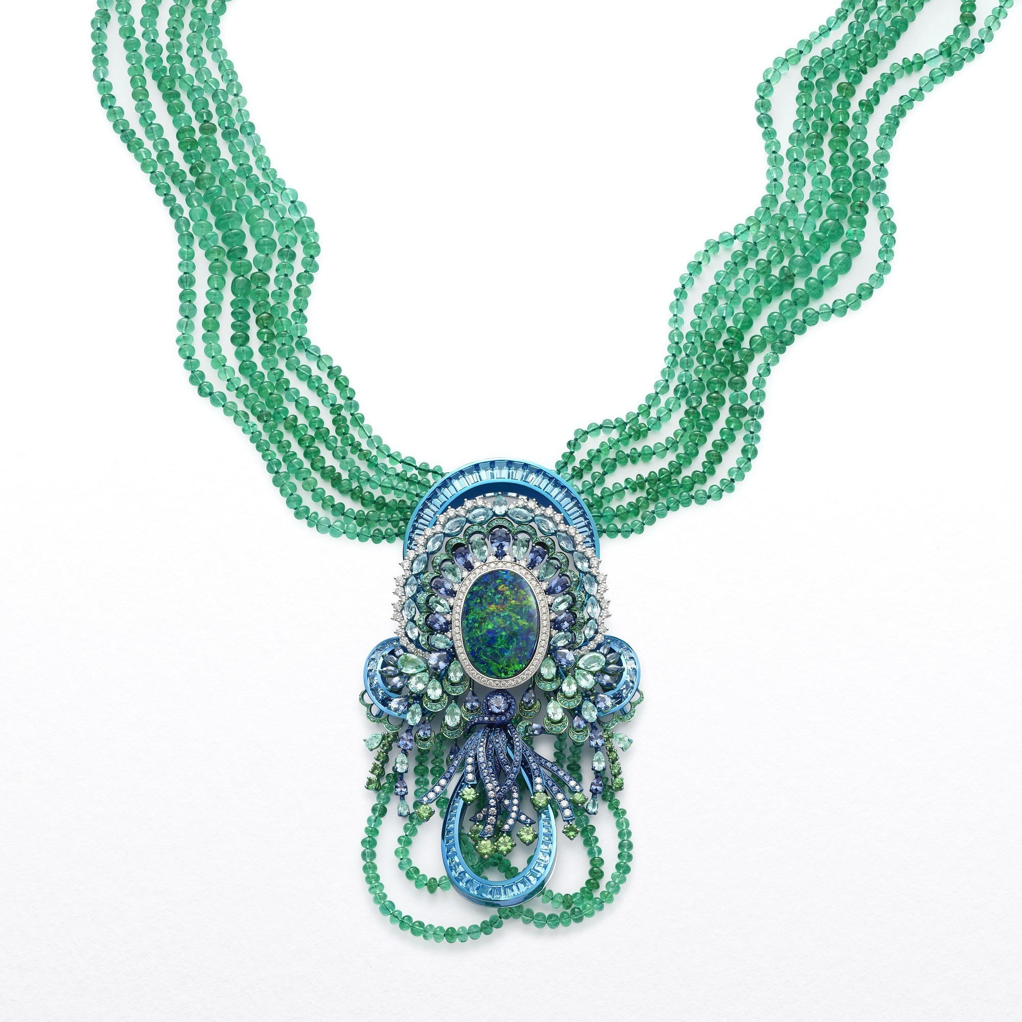 Chopard Black Opal Earrings and Necklace
