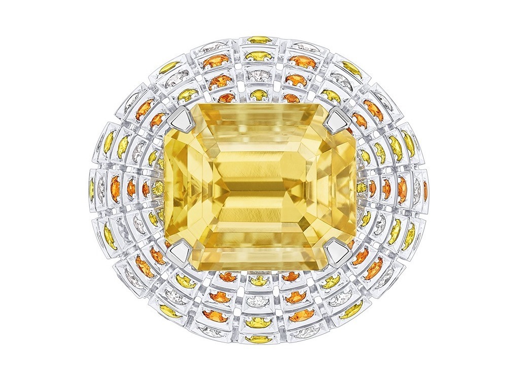 Louis Vuitton Soleils Ring with Yellow Sapphire and Gemstones