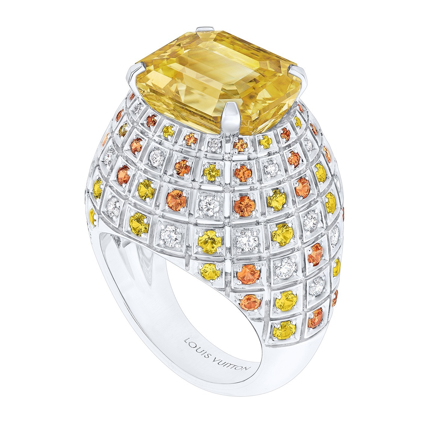 Louis Vuitton Yellow Sapphire Soleils Ring Close-up