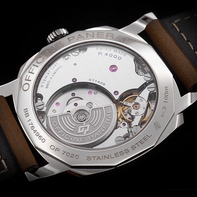 Panerai Radiomir 1940 3 Days Automatic PAM00655 case and movement detail